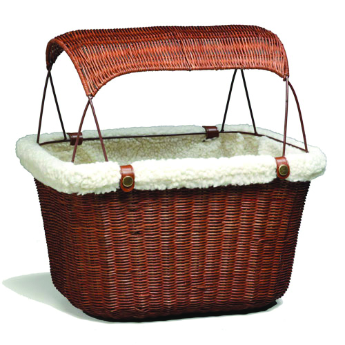 Tagalong wicker bicycle basket