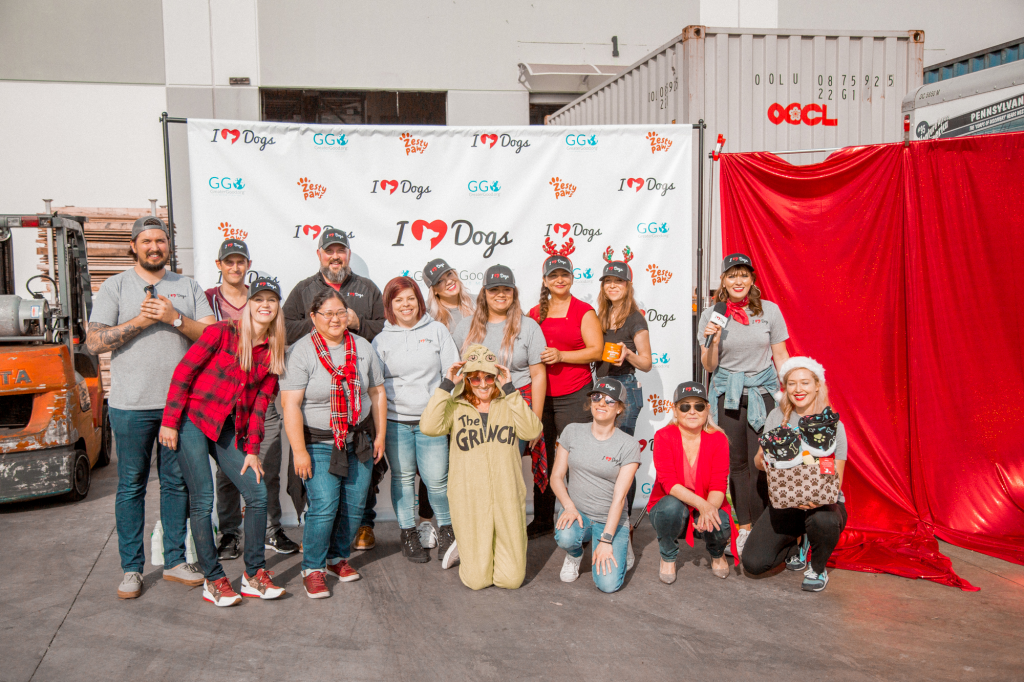 Volunteers pose for event photo